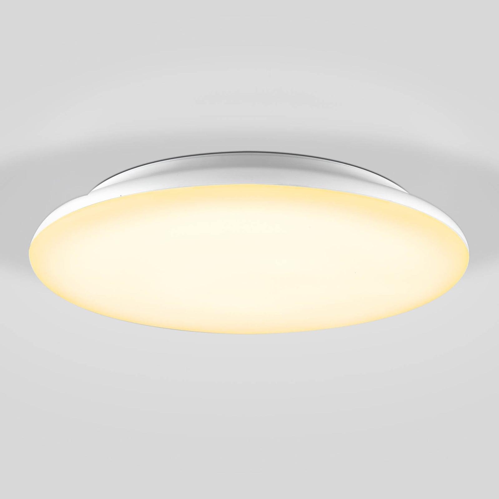 LED taklampe Catino med bevegelsessensor CCT Ø40 cm IP54 forfra