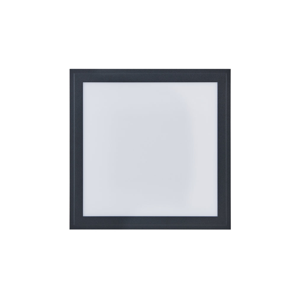 LED taklampe CCT dimbar 30x30 cm svart Bluetooth - EGLO connect sideprofil