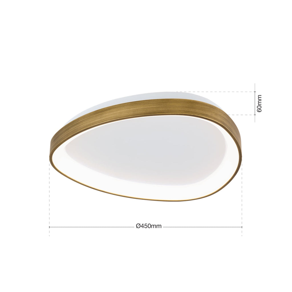 LED taklampe Charlie opalhvit Ø45 cm varmhvit montert