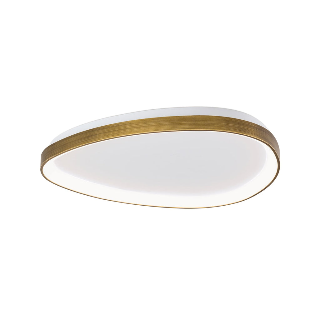LED taklampe Charlie opalhvit antikk messing Ø65 cm - detalj