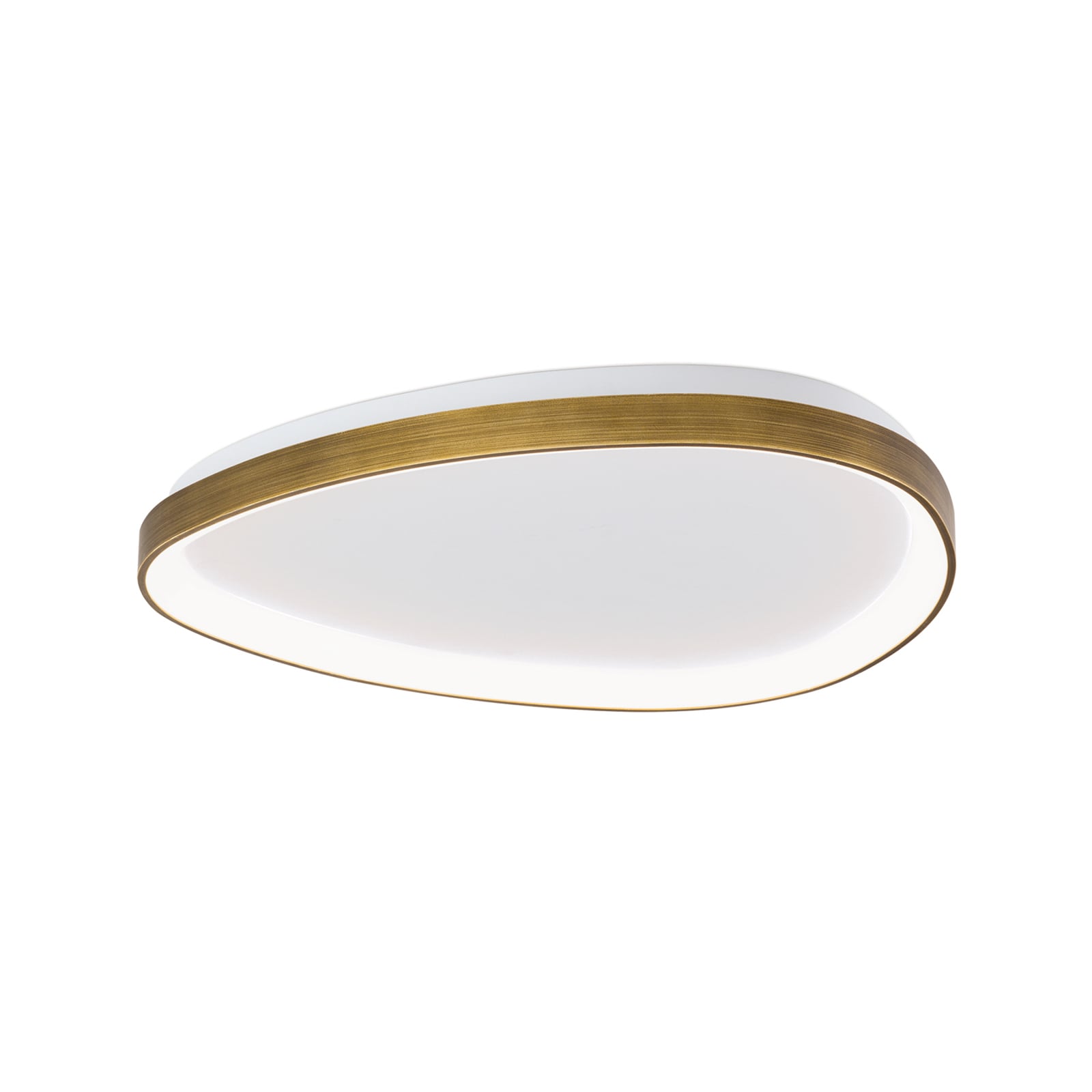 LED taklampe Charlie opalhvit antikk messing Ø65 cm - detalj