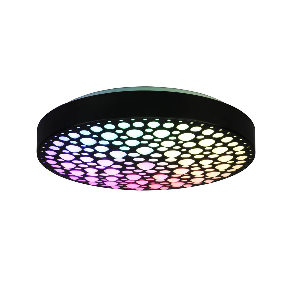 LED taklampe Chizu dimbar RGB Ø40,5 cm svart med fjernkontroll bakside
