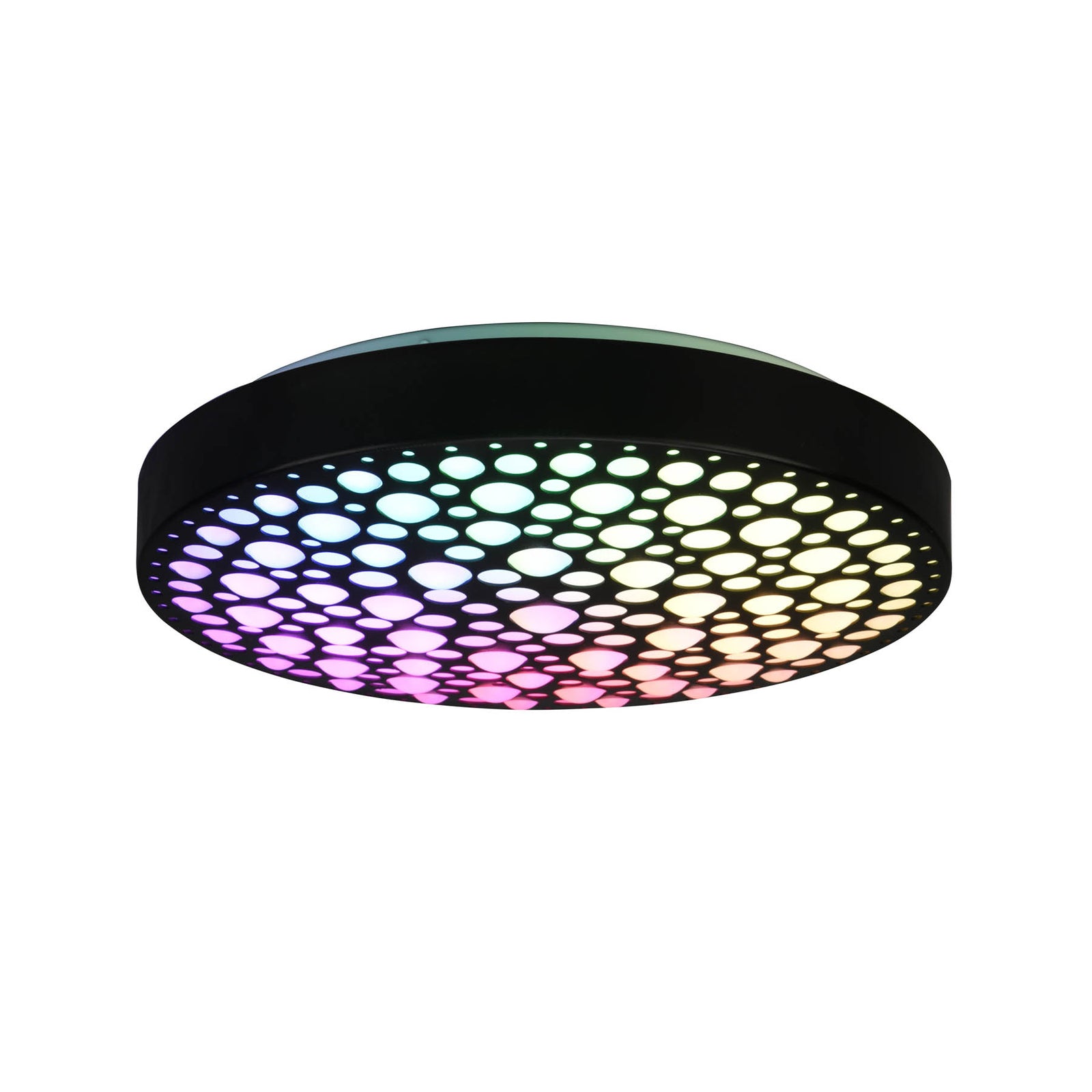 LED taklampe Chizu dimbar RGB Ø40,5 cm svart med fjernkontroll bakside