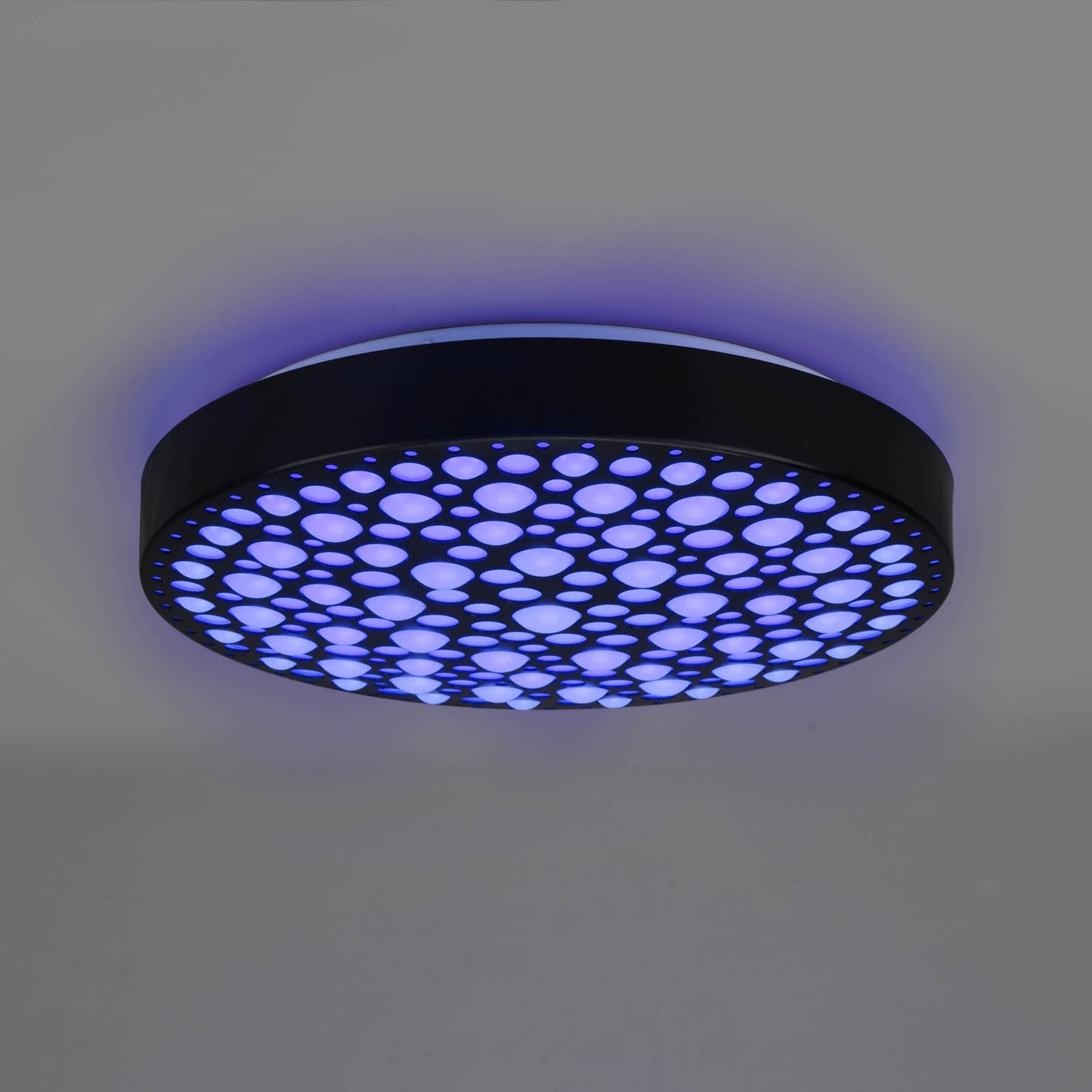 LED taklampe Chizu dimbar RGB Ø40,5 cm svart med fjernkontroll fra siden