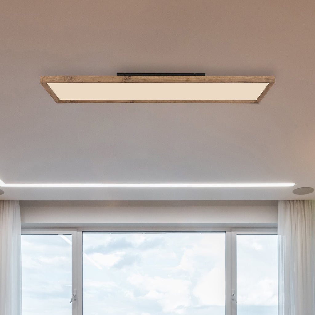 LED taklampe Cinderella MDF-tre CCT 120x30 cm 36W detalj