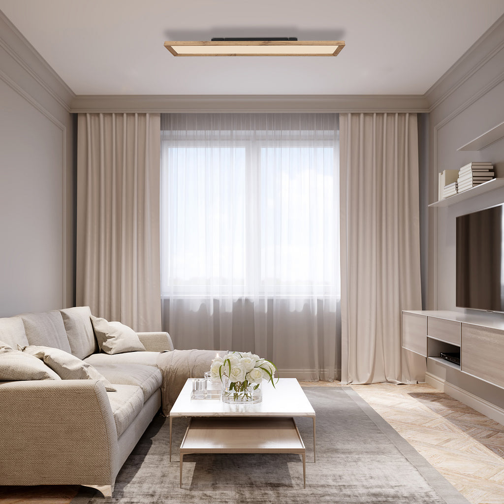 LED taklampe Cinderella tre CCT 80x20 cm 24W detalj av ramme