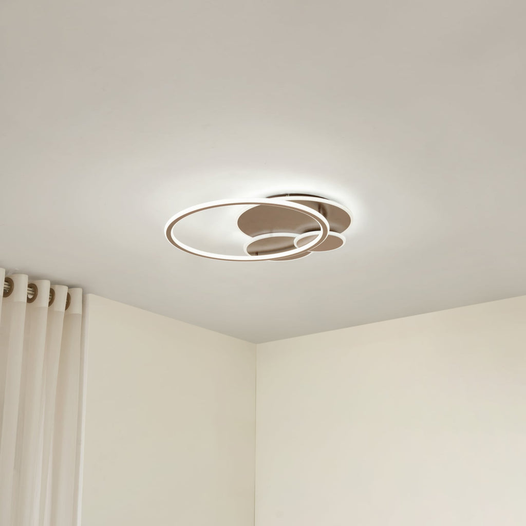 LED taklampe Circulo dimbar CCT kaffebrun bakside