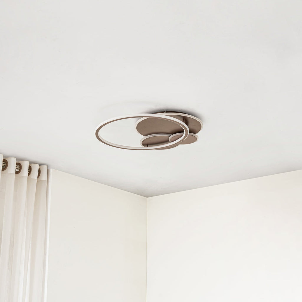 LED taklampe Circulo dimbar CCT kaffebrun detalj