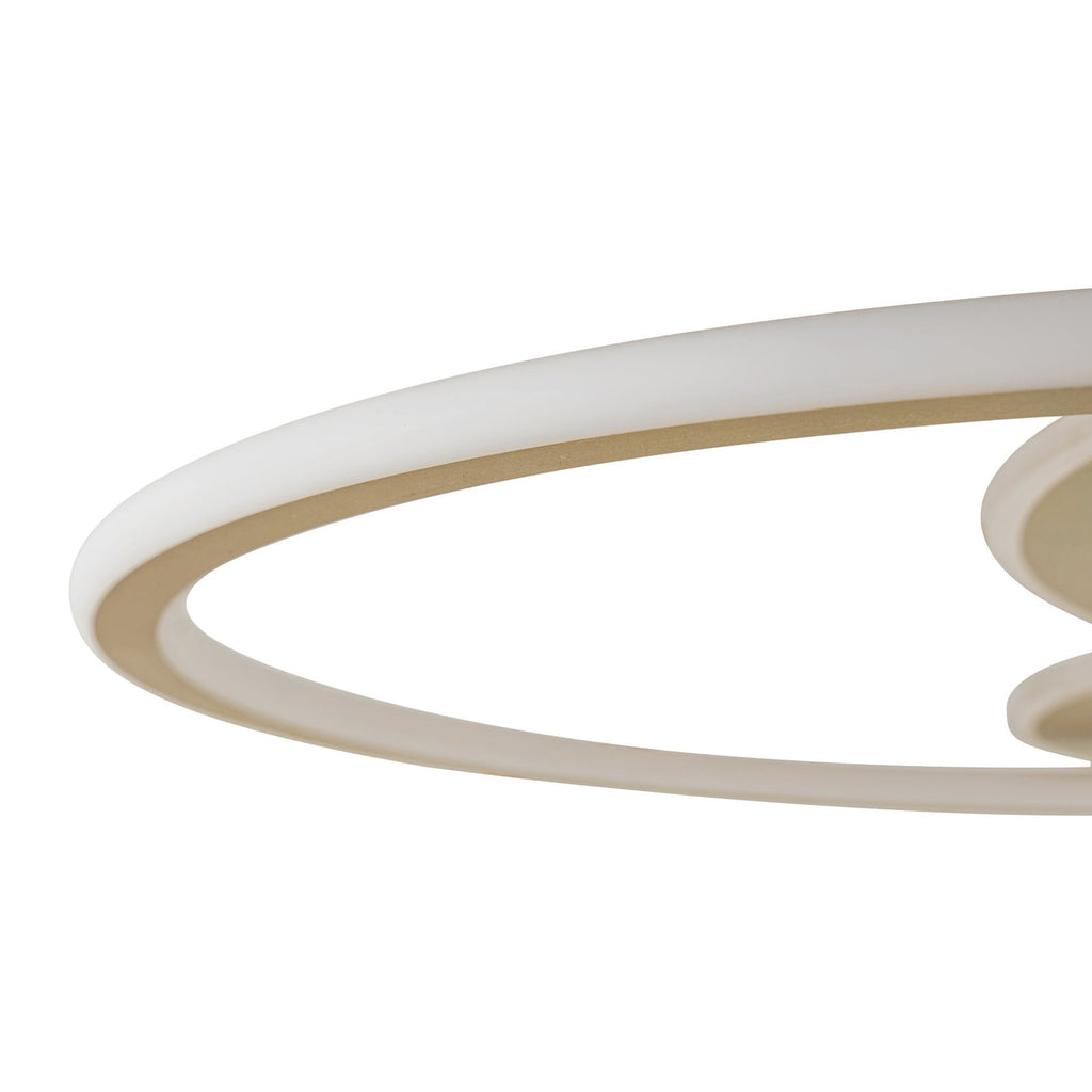 LED taklampe Circulo gull 60 cm fra siden