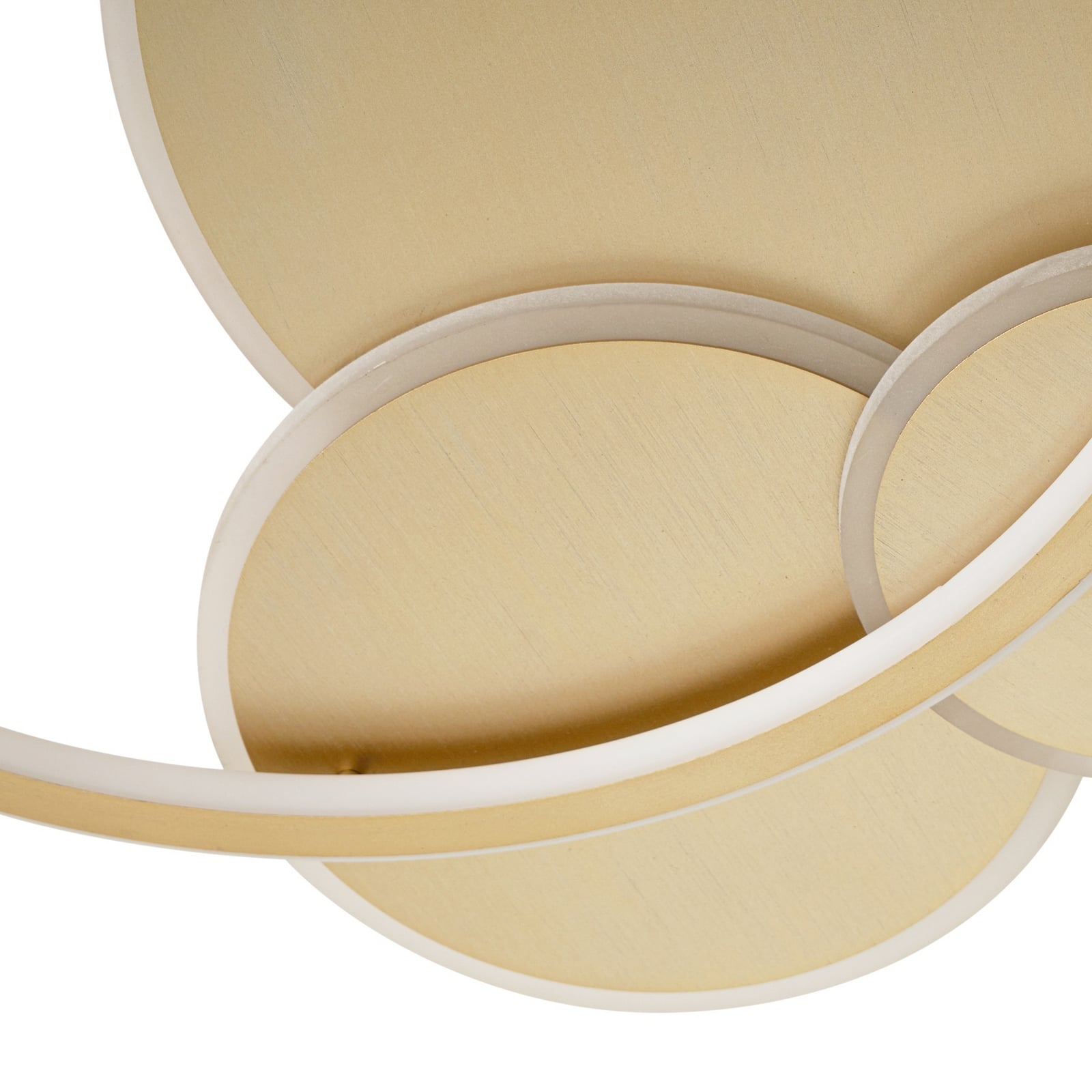Lysdetalj på LED taklampe Circulo gull 60 cm