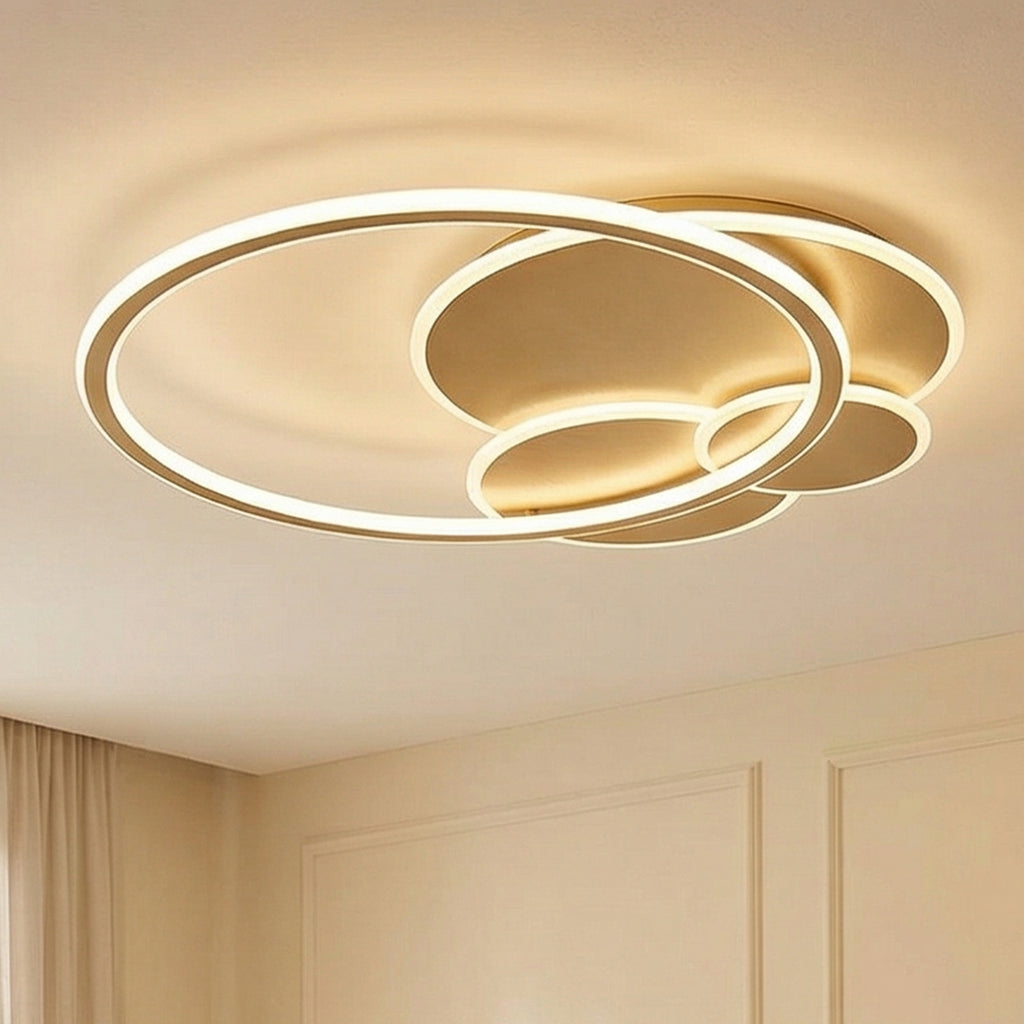 LED taklampe Circulo gull 60 cm oversikt