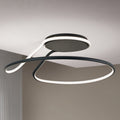 LED taklampe Claire dimbar svart aluminium Ø50 cm forfra