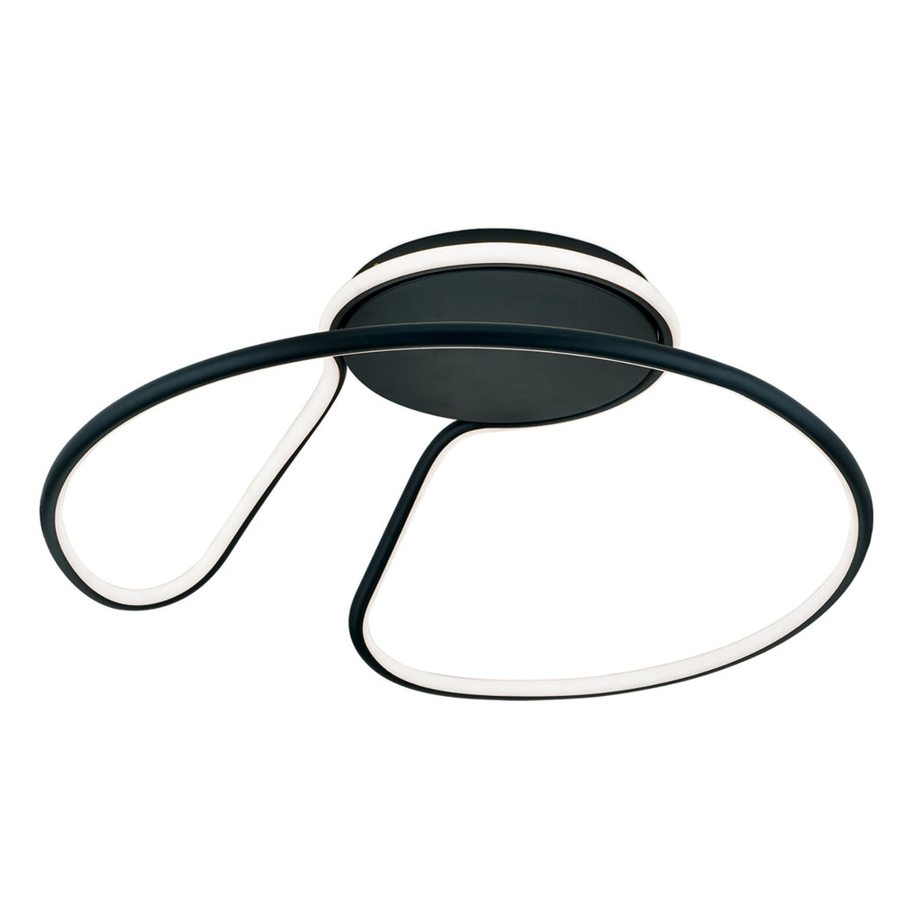 LED taklampe Claire dimbar svart aluminium Ø50 cm montert