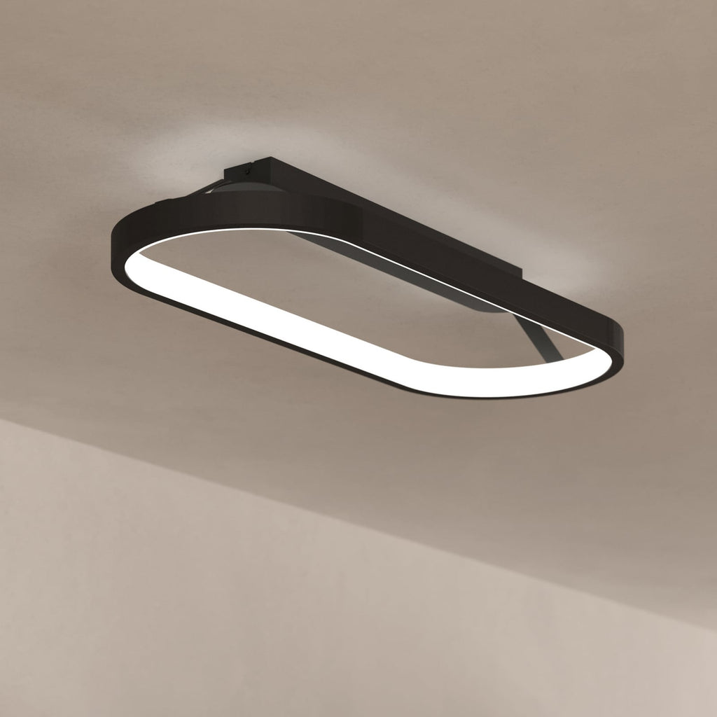 LED-taklampe Codriales svart dimbar 79 cm 27W forfra