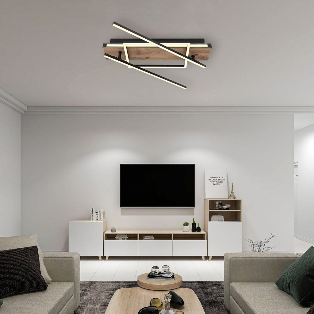 LED taklampe Colli mørkt tre bakside