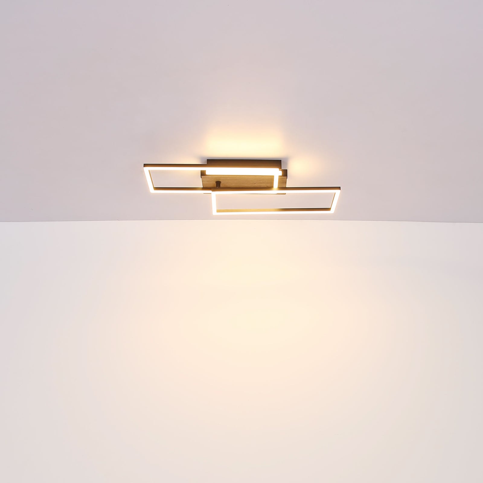 LED taklampe Colli mørkt tre lysdetalj