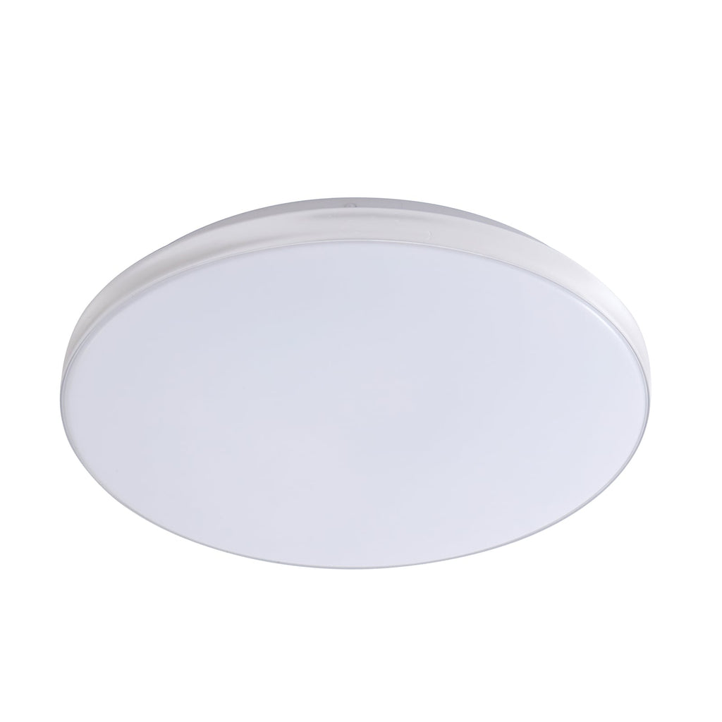 LED taklampe Comora hvit/krom Ø35 cm detalj av kromring