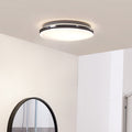 LED taklampe Comora hvit/krom Ø35 cm front