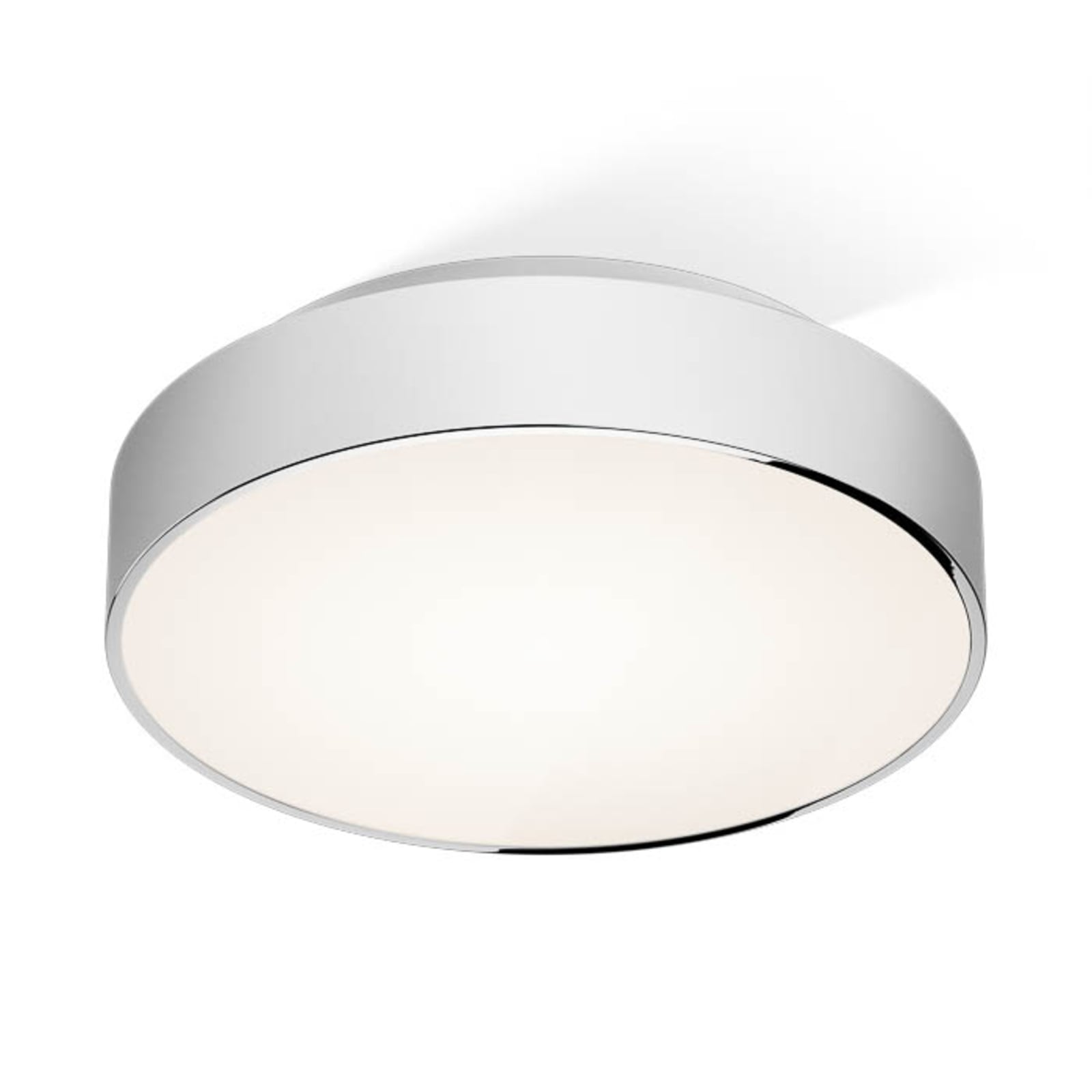 LED taklampe Conect dimbar krom Ø32 cm IP44 forfra