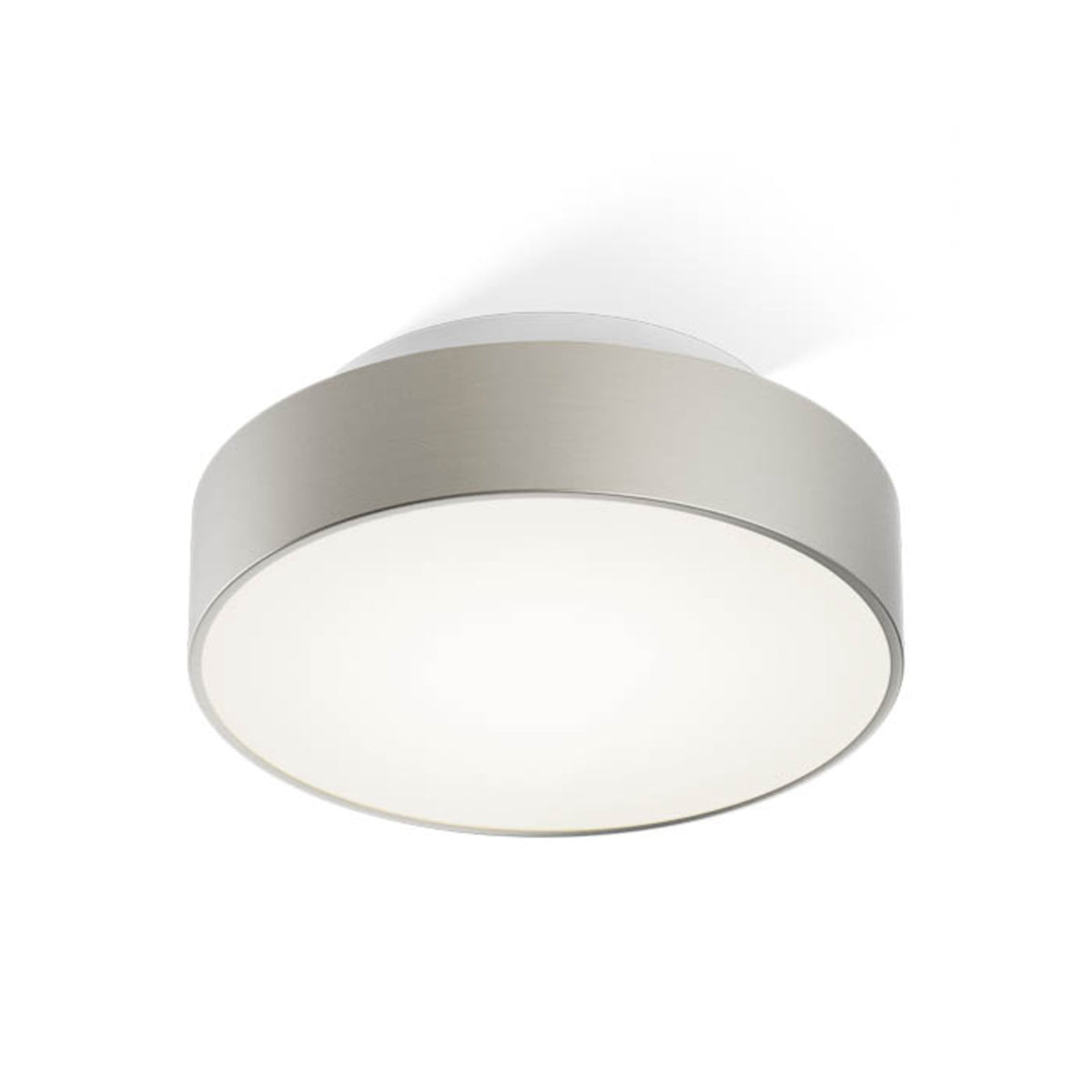 LED taklampe Conect dimbar nikkel Ø26 cm IP44 fra Decor Walther forfra