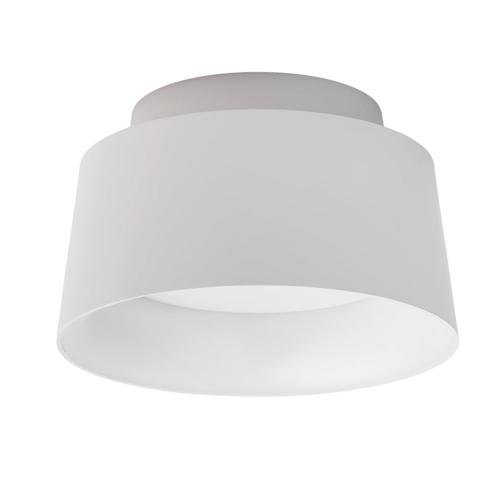 Nærbilde av materialer på LED taklampe Cookie hvit aluminium Ø15 cm dimbar