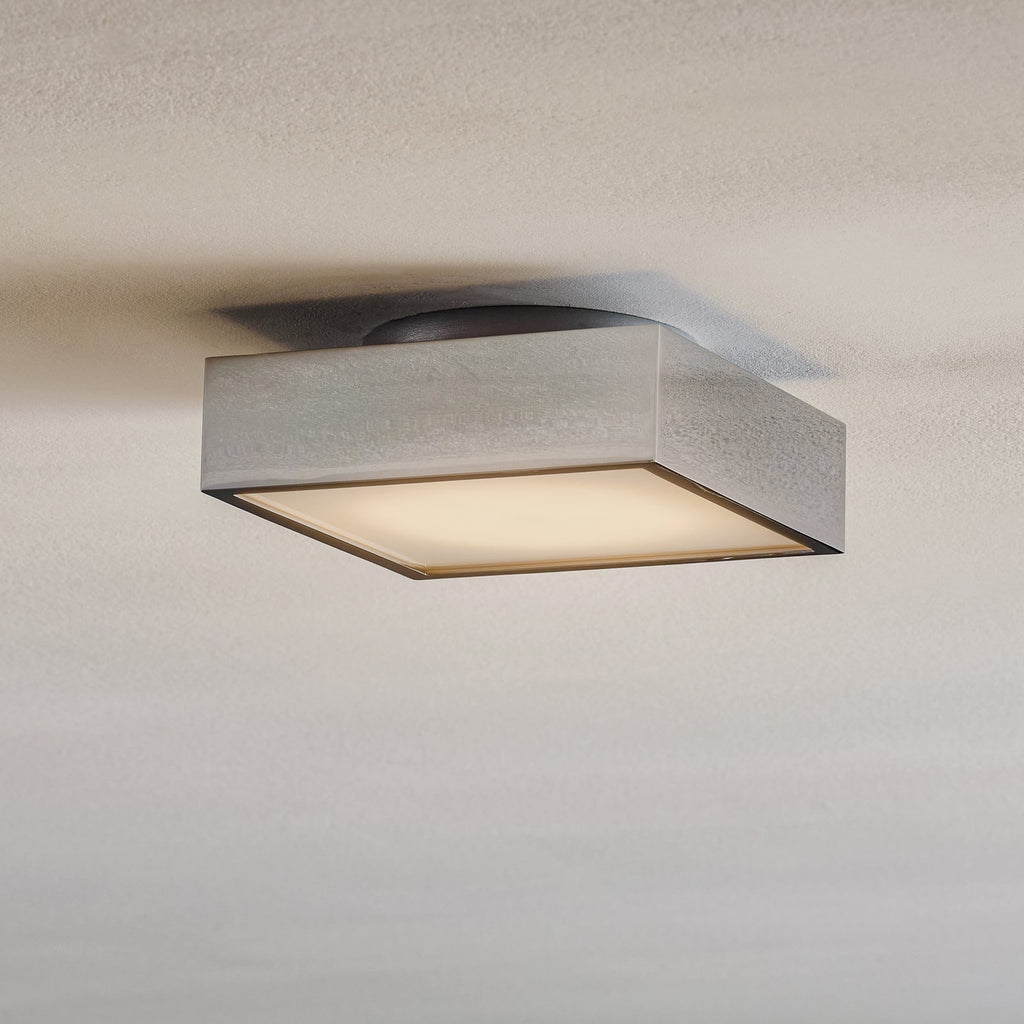 LED taklampe Cut 18 N dimbar krom 18x18 cm IP44 forfra