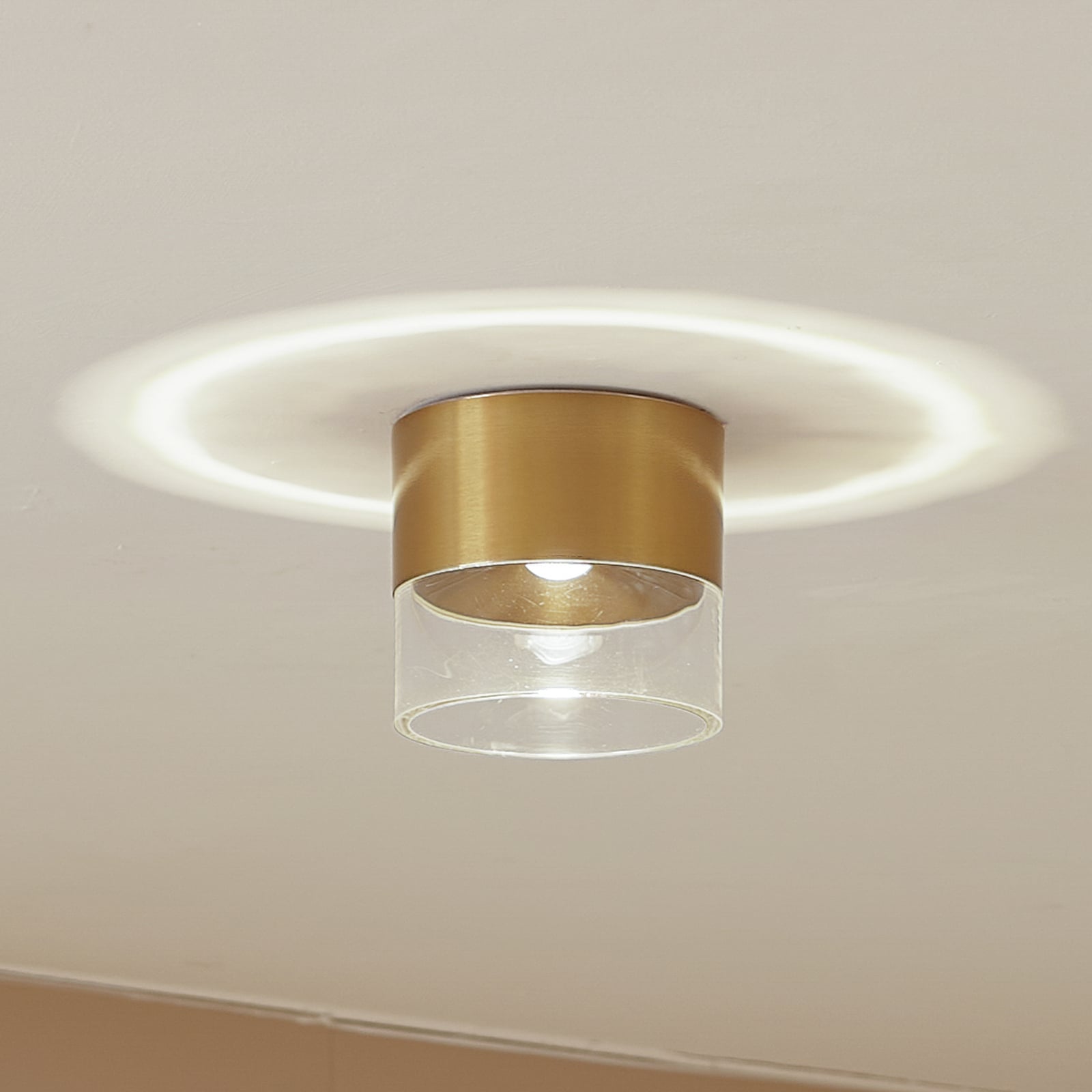 LED taklampe Dalila gull aluminium forfra