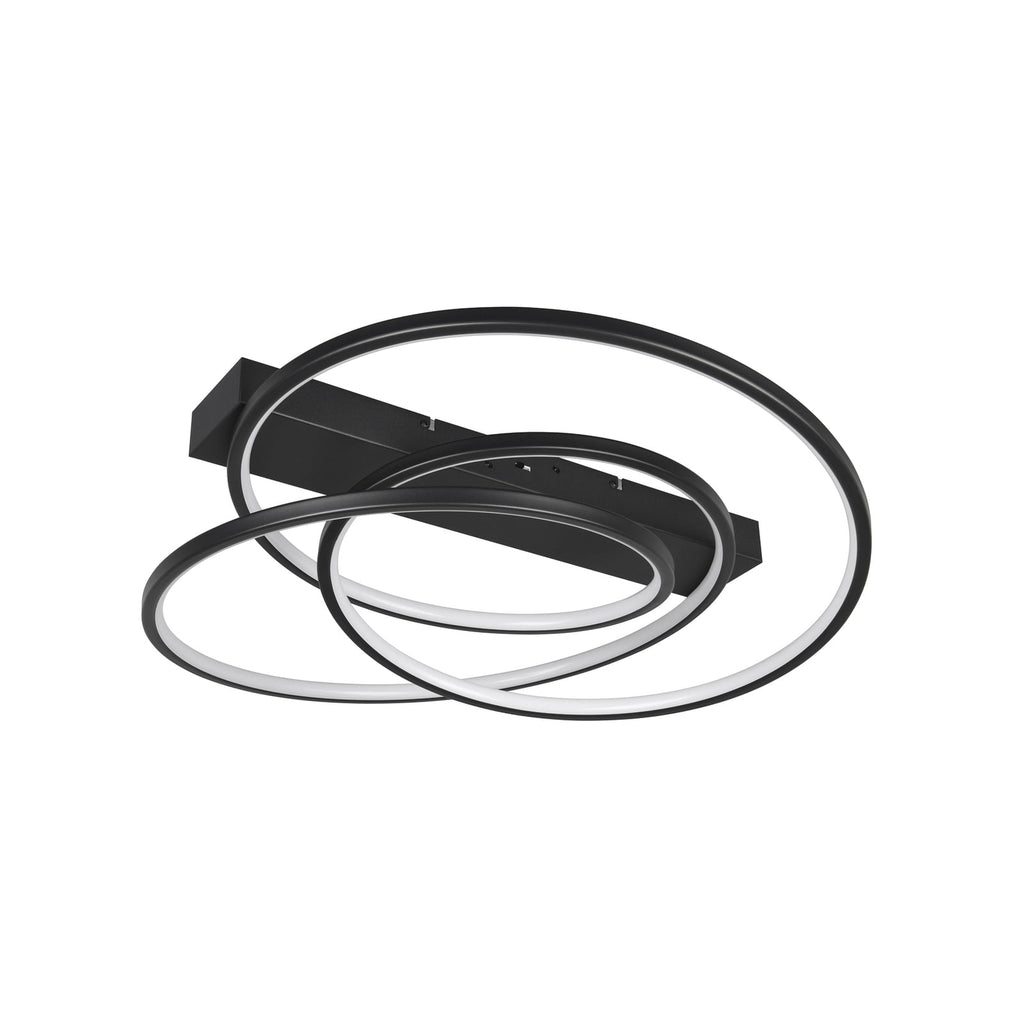 LED taklampe Darvin svart metall CCT dimbar 64 cm forfra