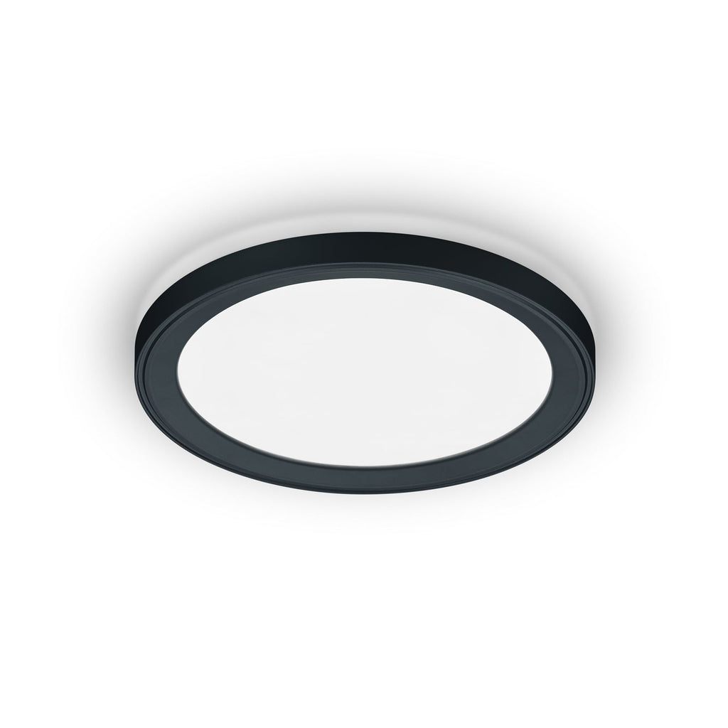 LED taklampe Dawa dimbar CCT svart Ø33 cm 30W forfra