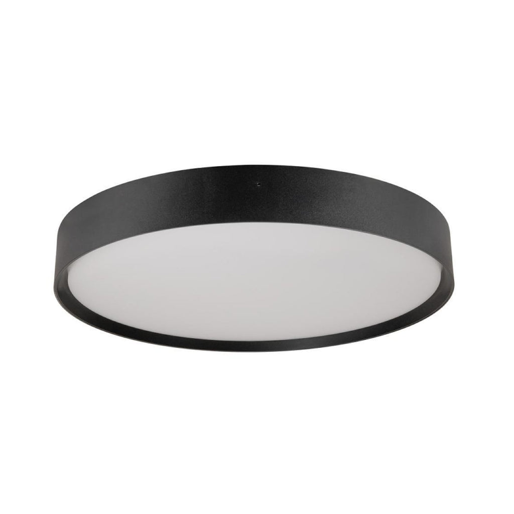LED taklampe Decona Ø42 cm svart dimbar CCT IP44 forfra