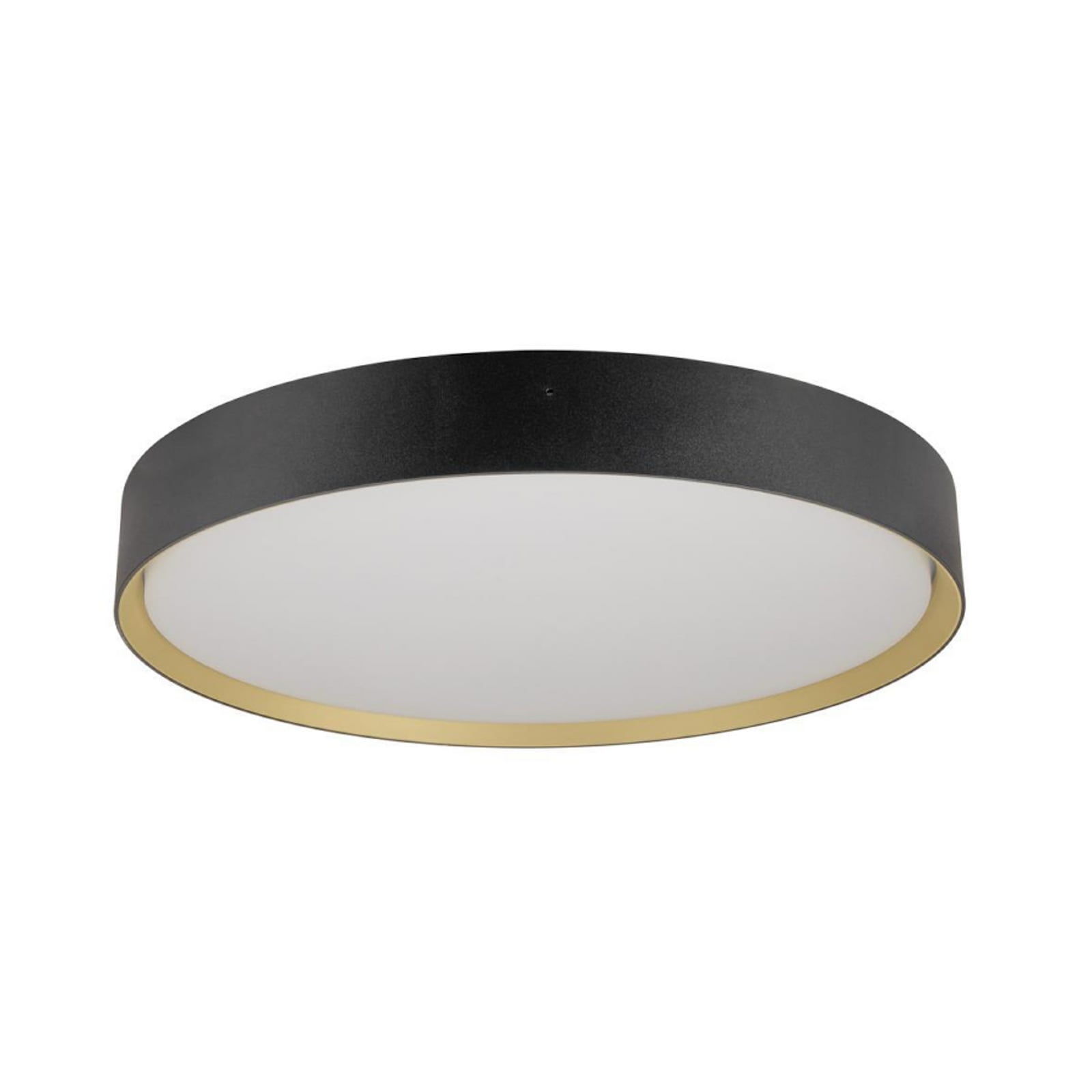 LED taklampe Decona dimbar svart/gull Ø42 cm IP44 front