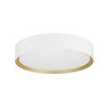 LED taklampe Decona hvit/gull dimbar CCT Ø30 cm IP44 forfra