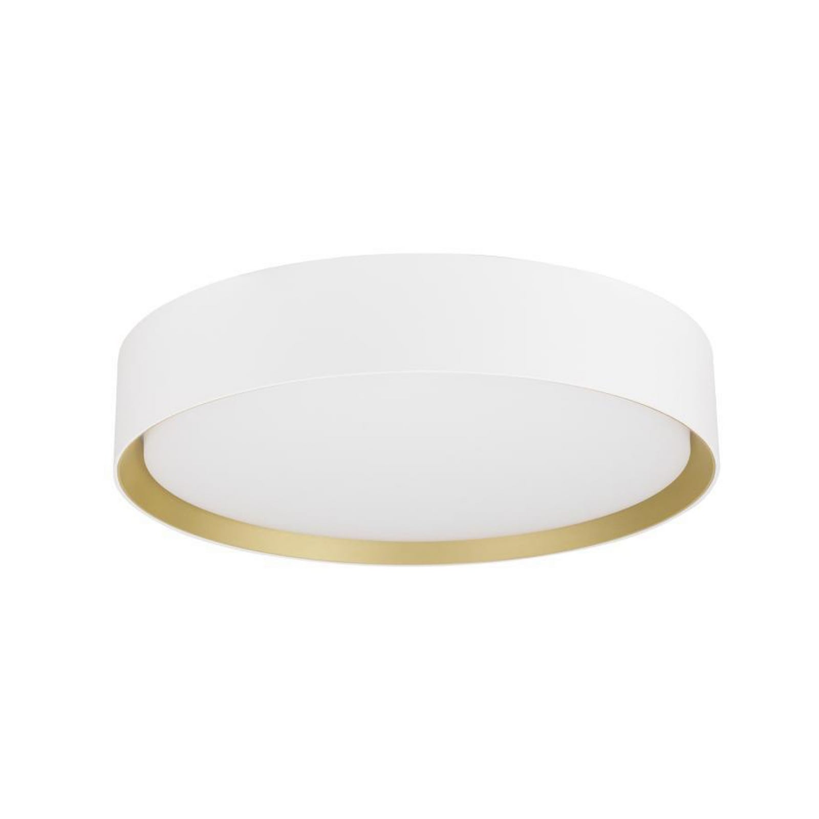 LED taklampe Decona hvit/gull dimbar CCT Ø30 cm IP44 forfra