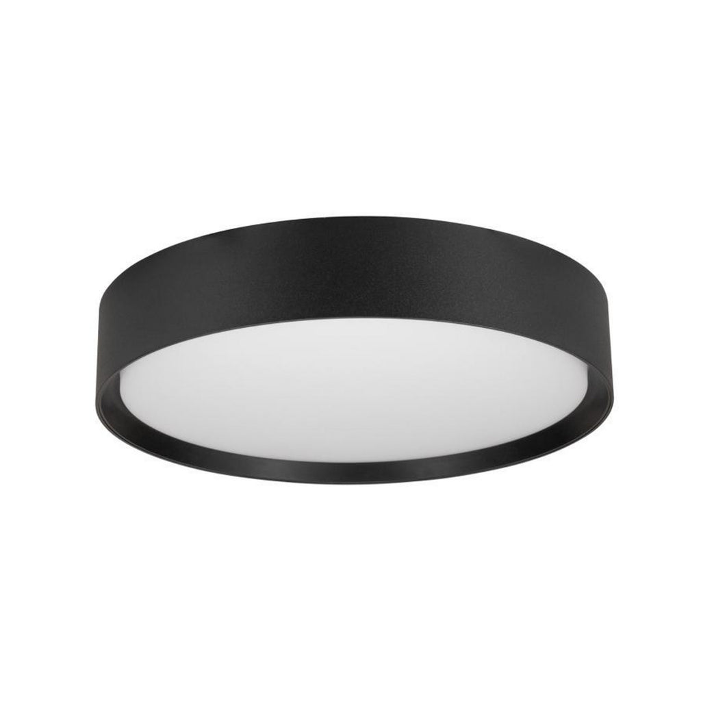 LED taklampe Decona svart aluminium Ø30 cm dimbar forfra