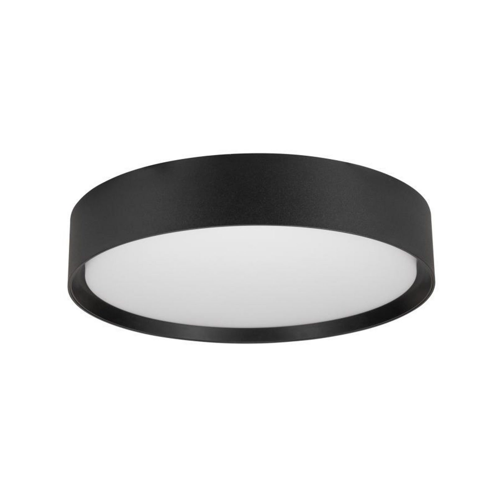 LED taklampe Decona svart aluminium Ø30 cm dimbar forfra