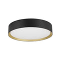 LED taklampe Decona svart/gull Ø30 cm forfra