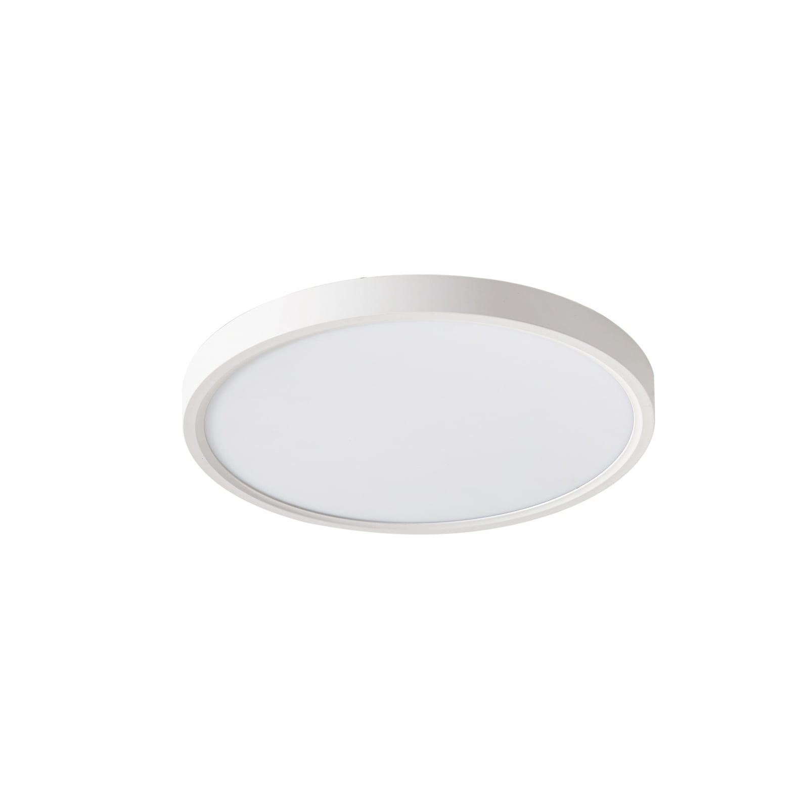 LED taklampe Deika smart dimbar CCT RGB Ø30 cm hvit montert i rom