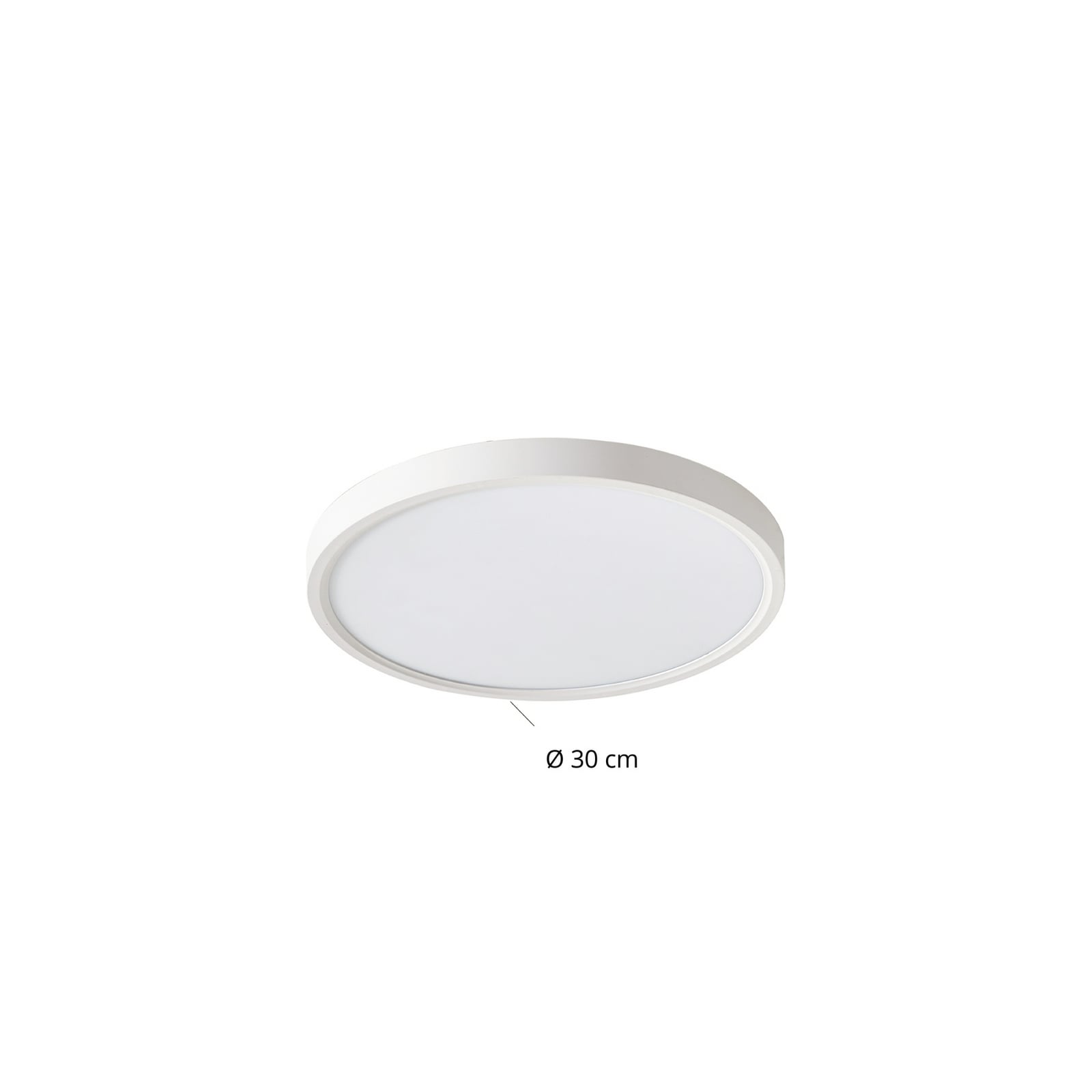 LED taklampe Deika smart dimbar CCT RGB Ø30 cm hvit nærbilde av lyskilde
