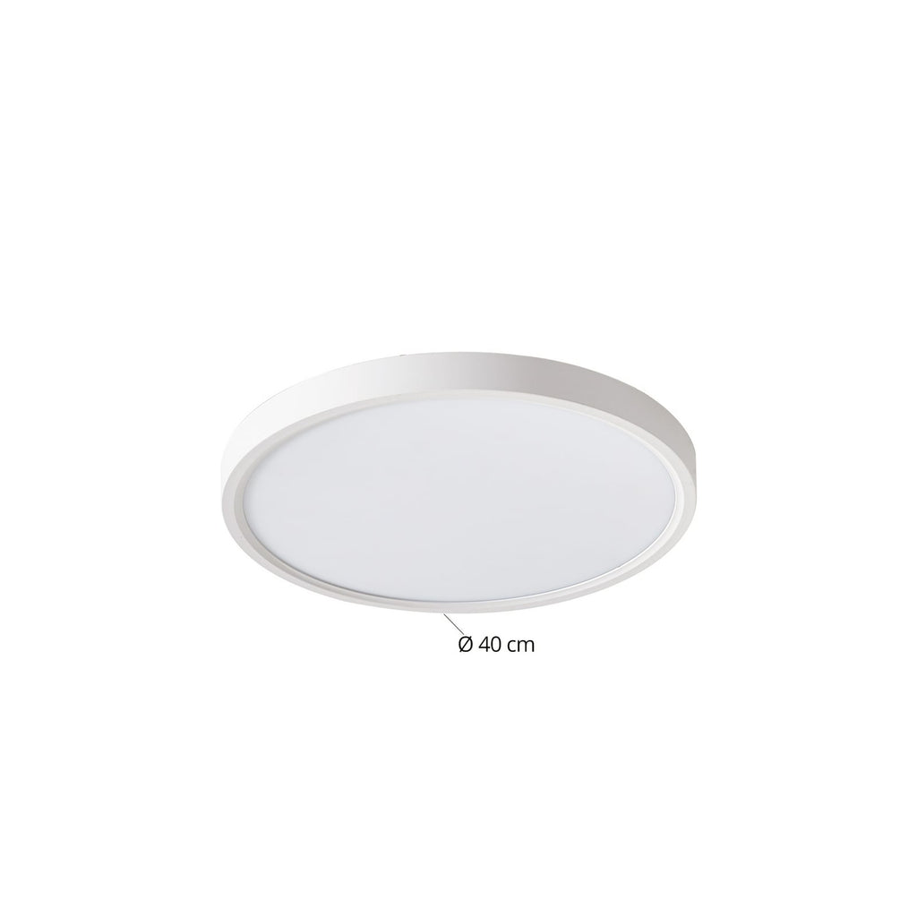 Nærbilde av LED taklampe Deika smart dimbar CCT RGB Ø40 cm hvit