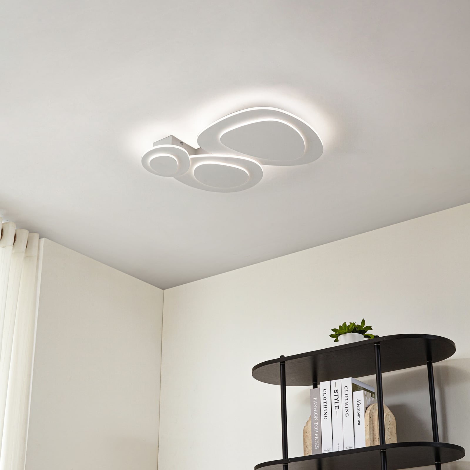 LED taklampe Delar dimbar CCT fjernkontroll bakside