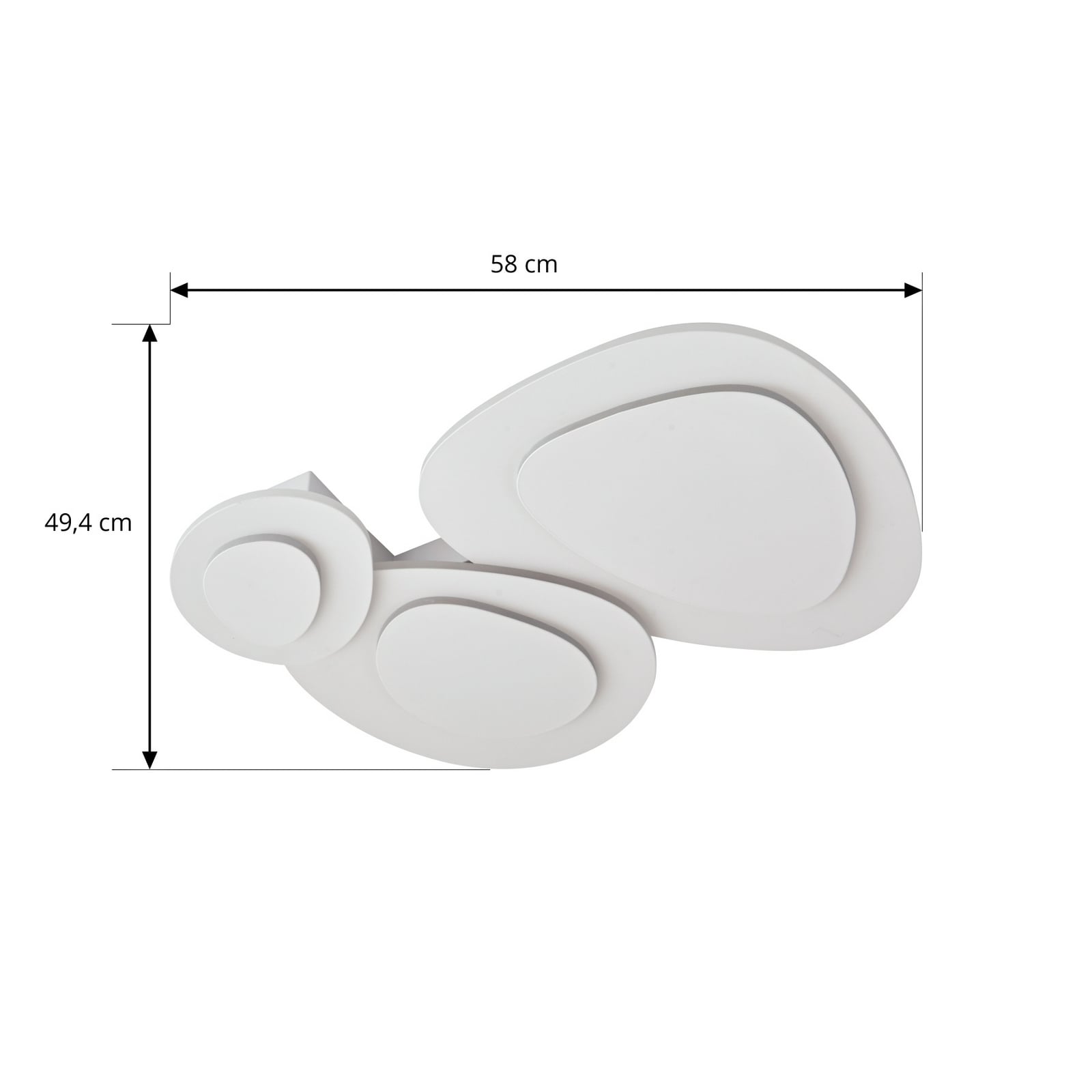 LED taklampe Delar dimbar CCT fjernkontroll detalj