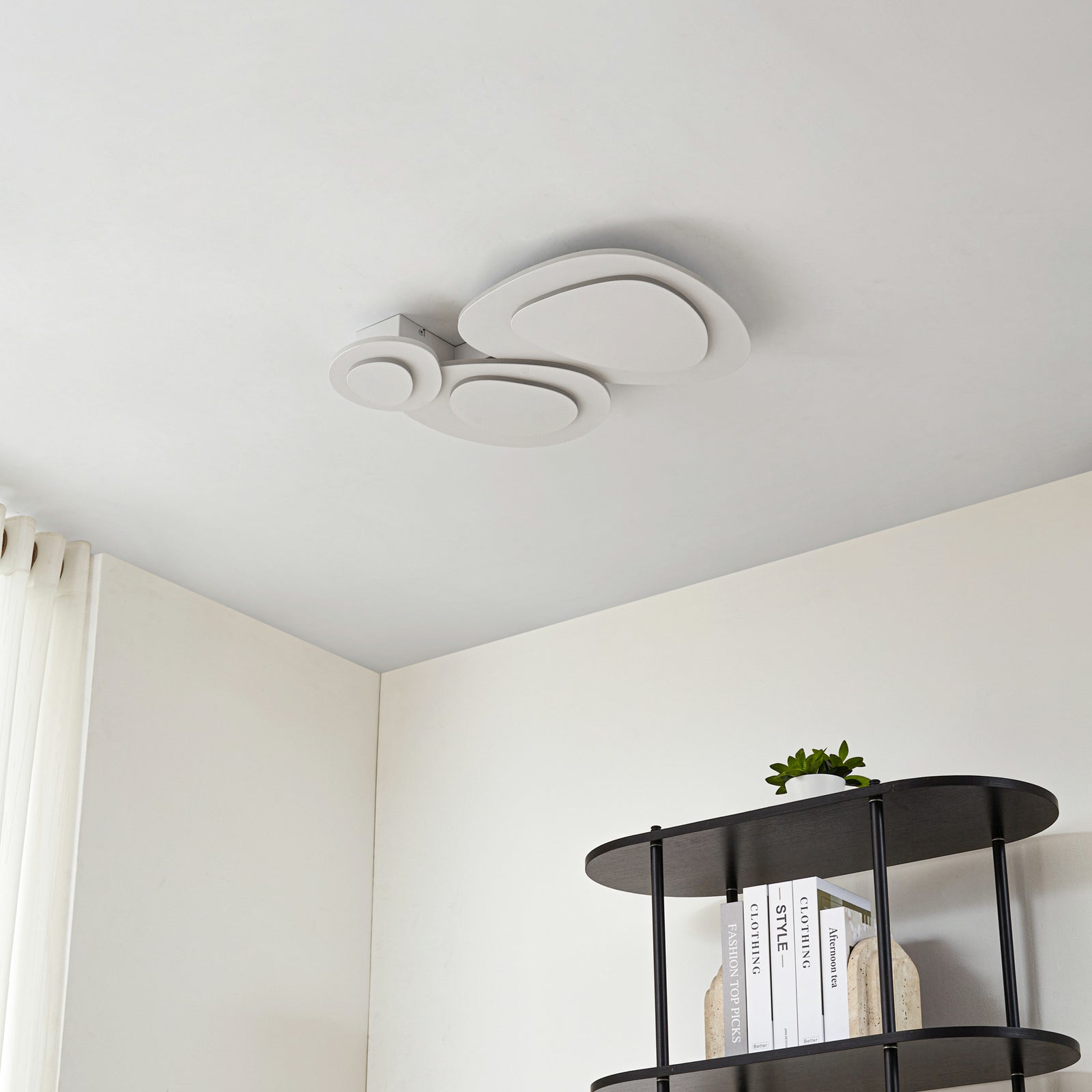 LED taklampe Delar dimbar CCT fjernkontroll montert i rom