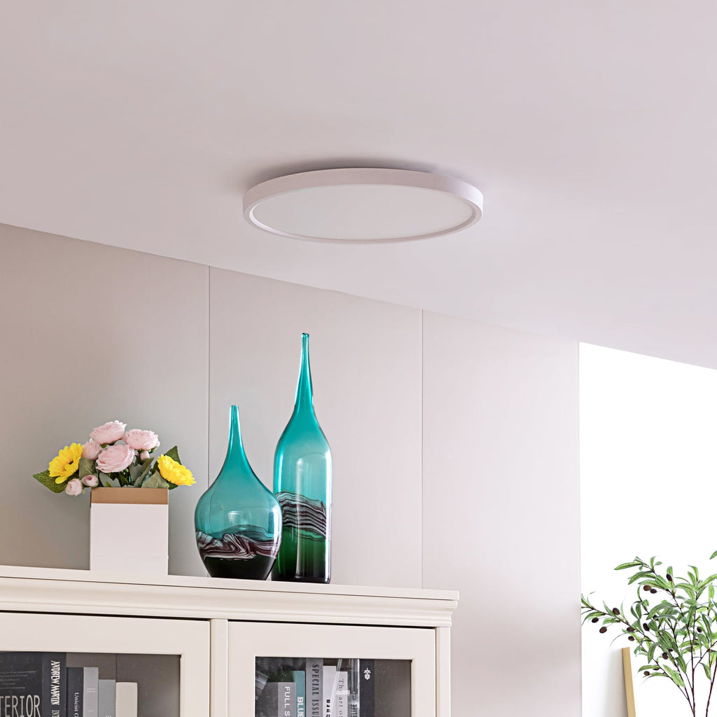 LED taklampe Denora dimbar RGB CCT Tuya Ø40 cm hvit bakside
