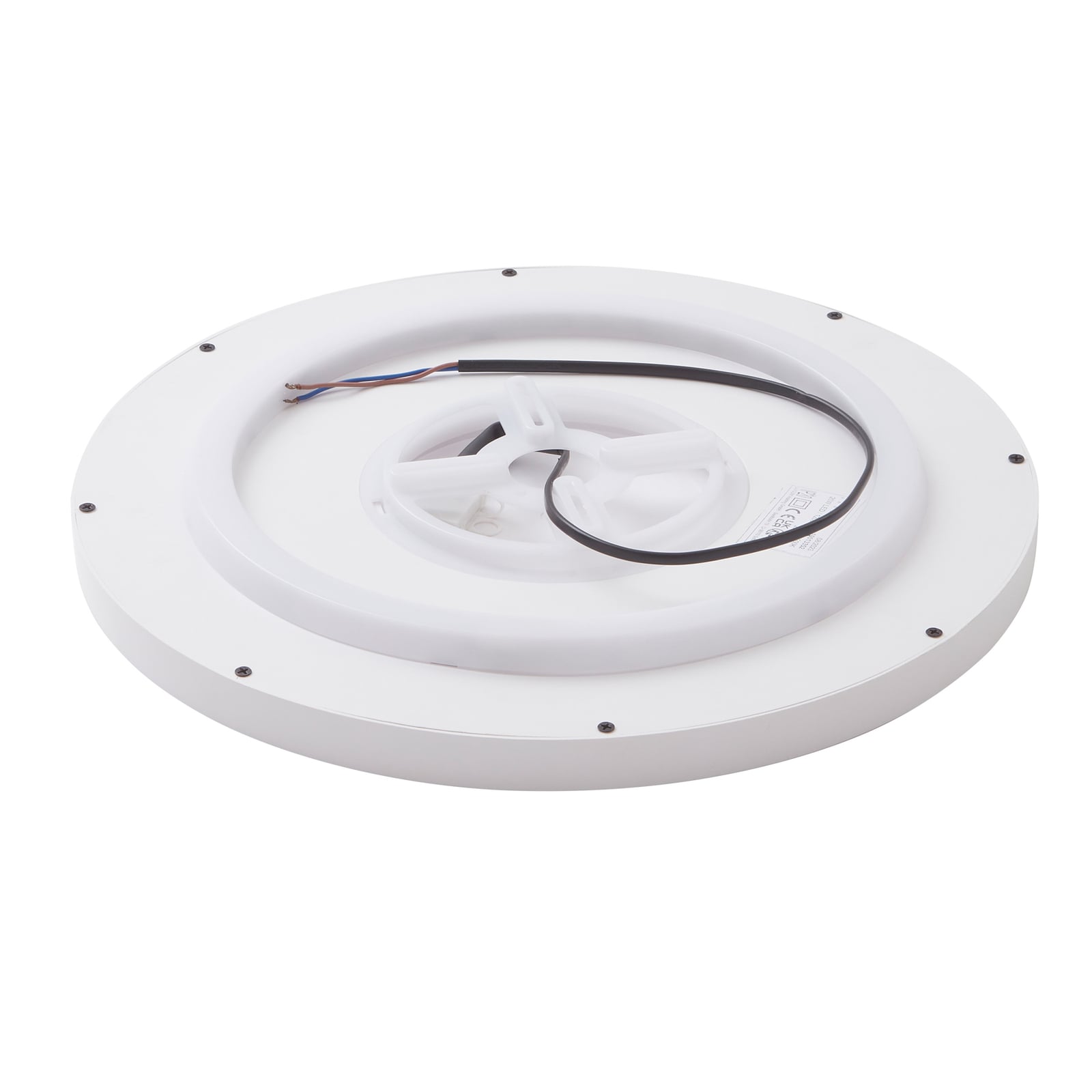 LED taklampe Denora dimbar RGB CCT Tuya Ø40 cm hvit sideprofil