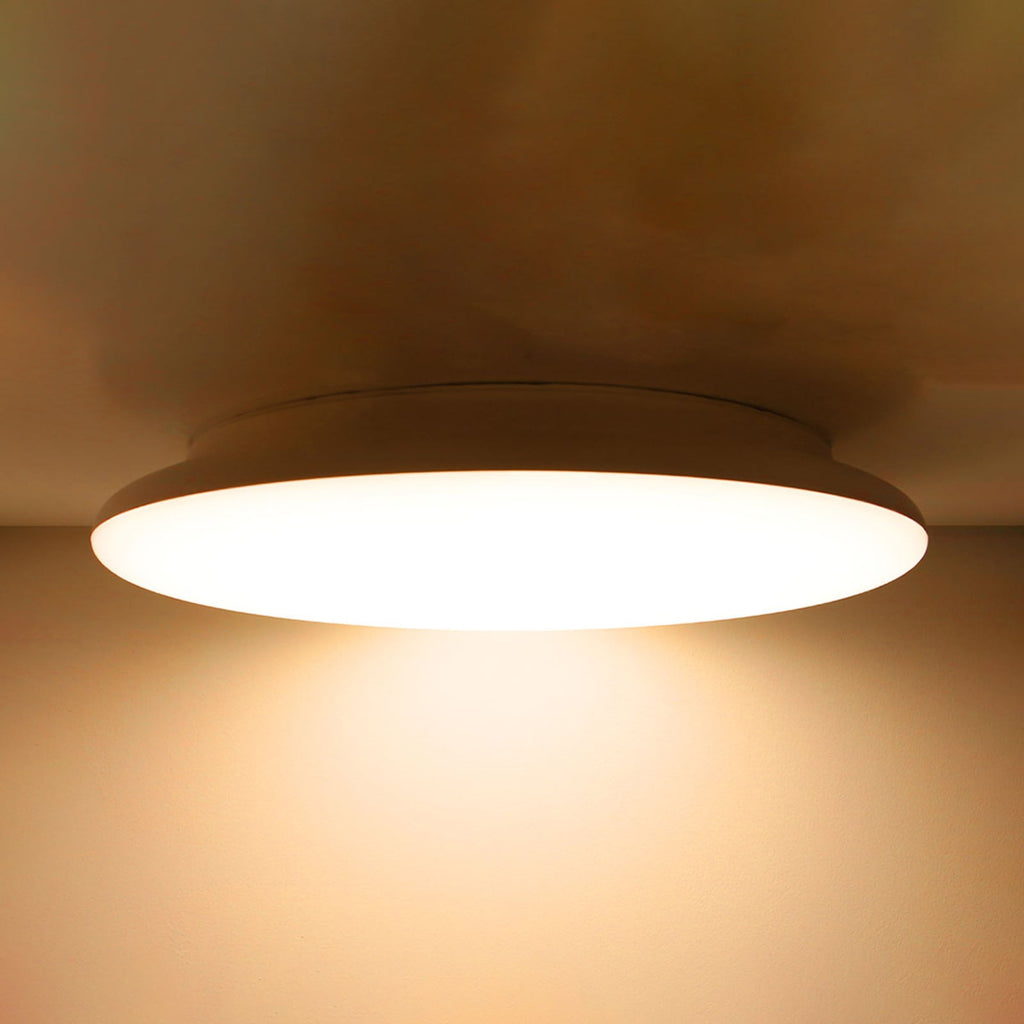 LED taklampe dimbar hvit Ø25 cm 3000K IP54 - SLC forfra