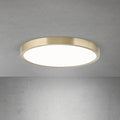 LED taklampe Disc antikk messing Ø28 cm dimbar CCT - ORION forfra