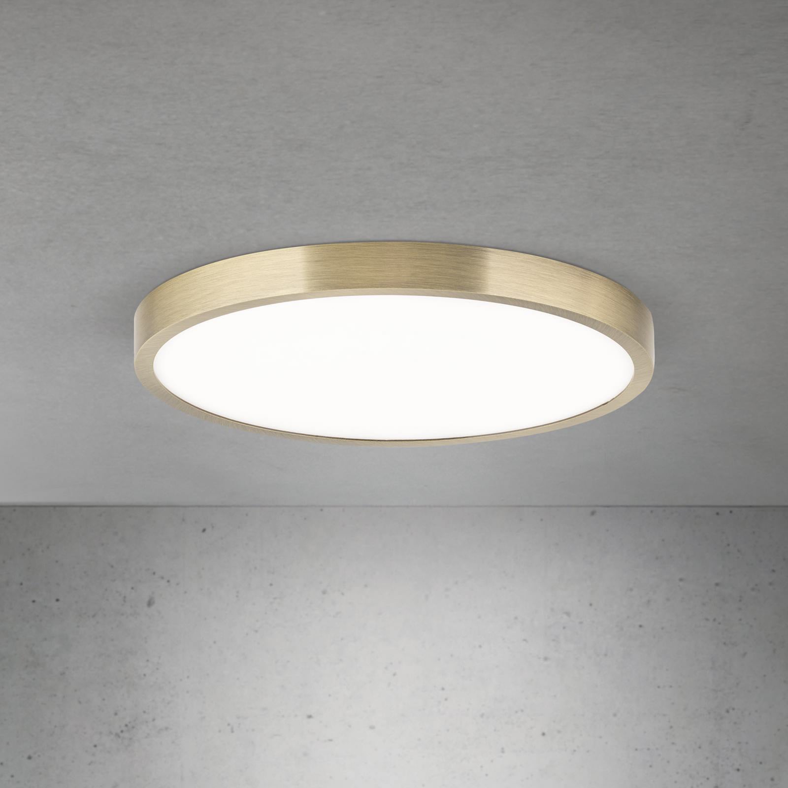 LED taklampe Disc antikk messing Ø28 cm dimbar CCT - ORION forfra