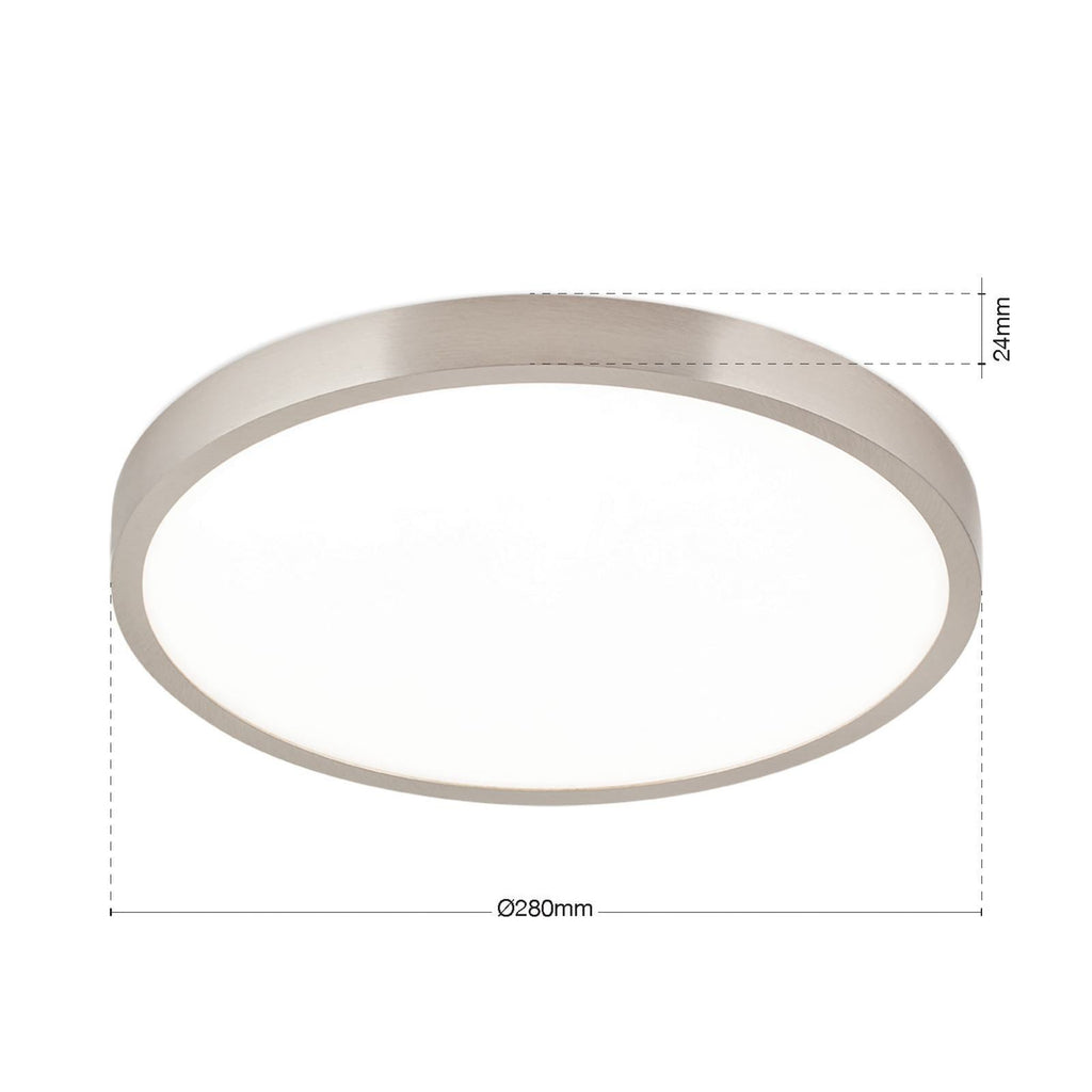 Detaljbilde av LED taklampe Disc dimbar CCT matt nikkel Ø28 cm