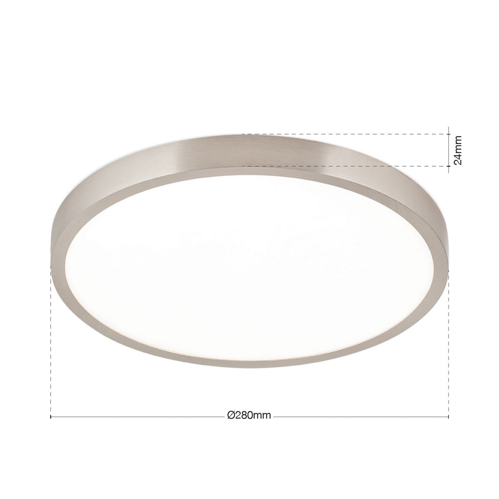 Detaljbilde av LED taklampe Disc dimbar CCT matt nikkel Ø28 cm
