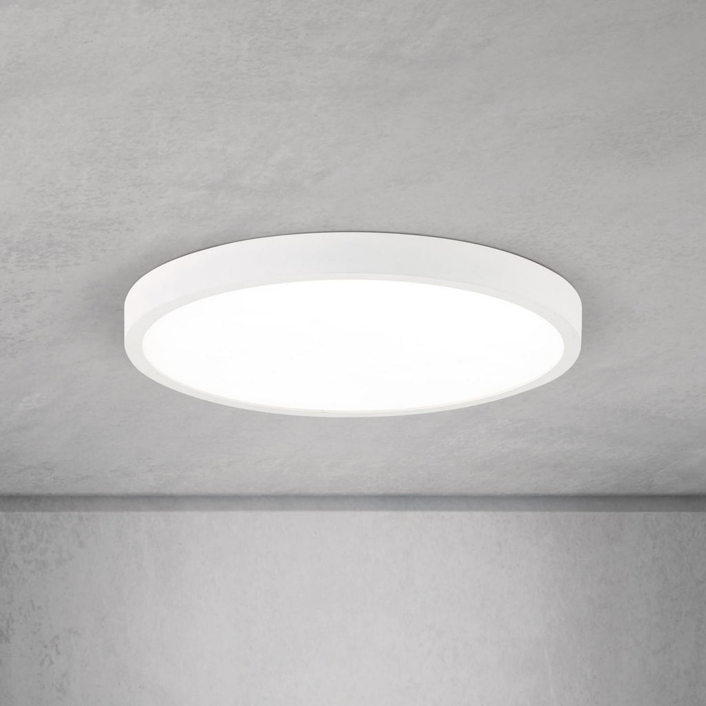 LED taklampe Disc hvit Ø28 cm CCT dimbar 22W forfra